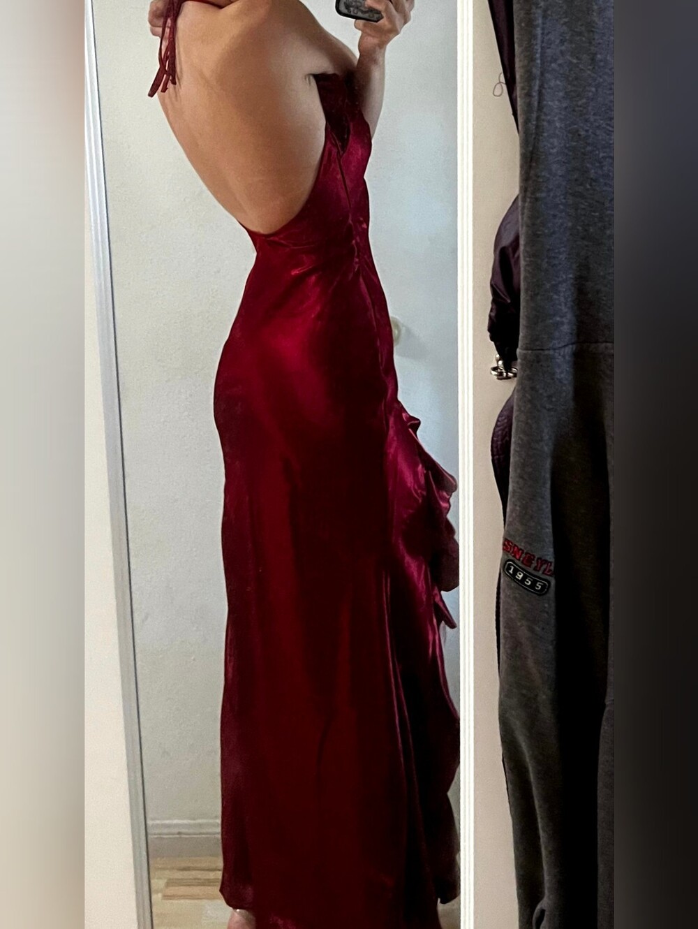 NWT Widow x Dolls Kill Envy Appeal Red Satin Maxi Dress Size XS - Picture 9 of 11